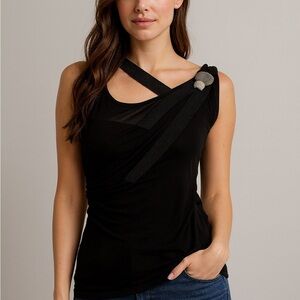 Save The Queen Asymmetrical Strap Top – NWT – Made in Italy